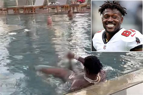 antonia brown pool|Antonio Brown caught exposing himself to shocked。